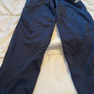 Adidas Dark Blue Athletic Pants boys size small zipper bottom